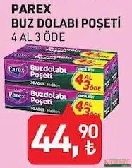 PAREX BUZDOLABI POŞETİ 4 AL 3 ÖDE indirimli fiyat PAREX BUZDOLABI POŞETİ 4 AL 3 ÖDE fiyat ve kampanya bilgisi